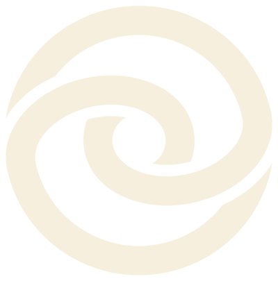 Bomærke fra Lene Stampes logo i cremefarvet